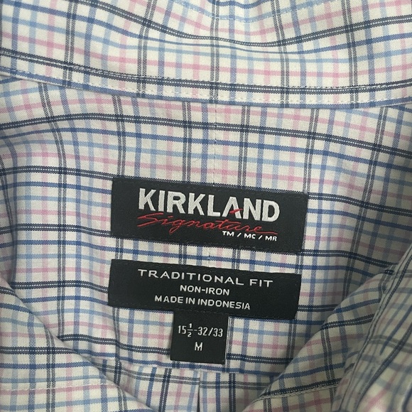 Kirkland Signature Men’s Button Down Dress Shirt Medium - Picture 3 of 4